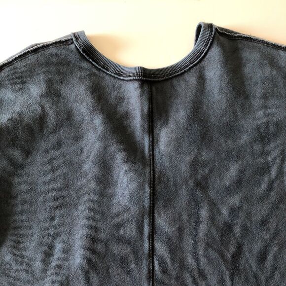 Free People Women’s Western Indigo Distressed Sweatshirt Top Size XS - Picture 11 of 13